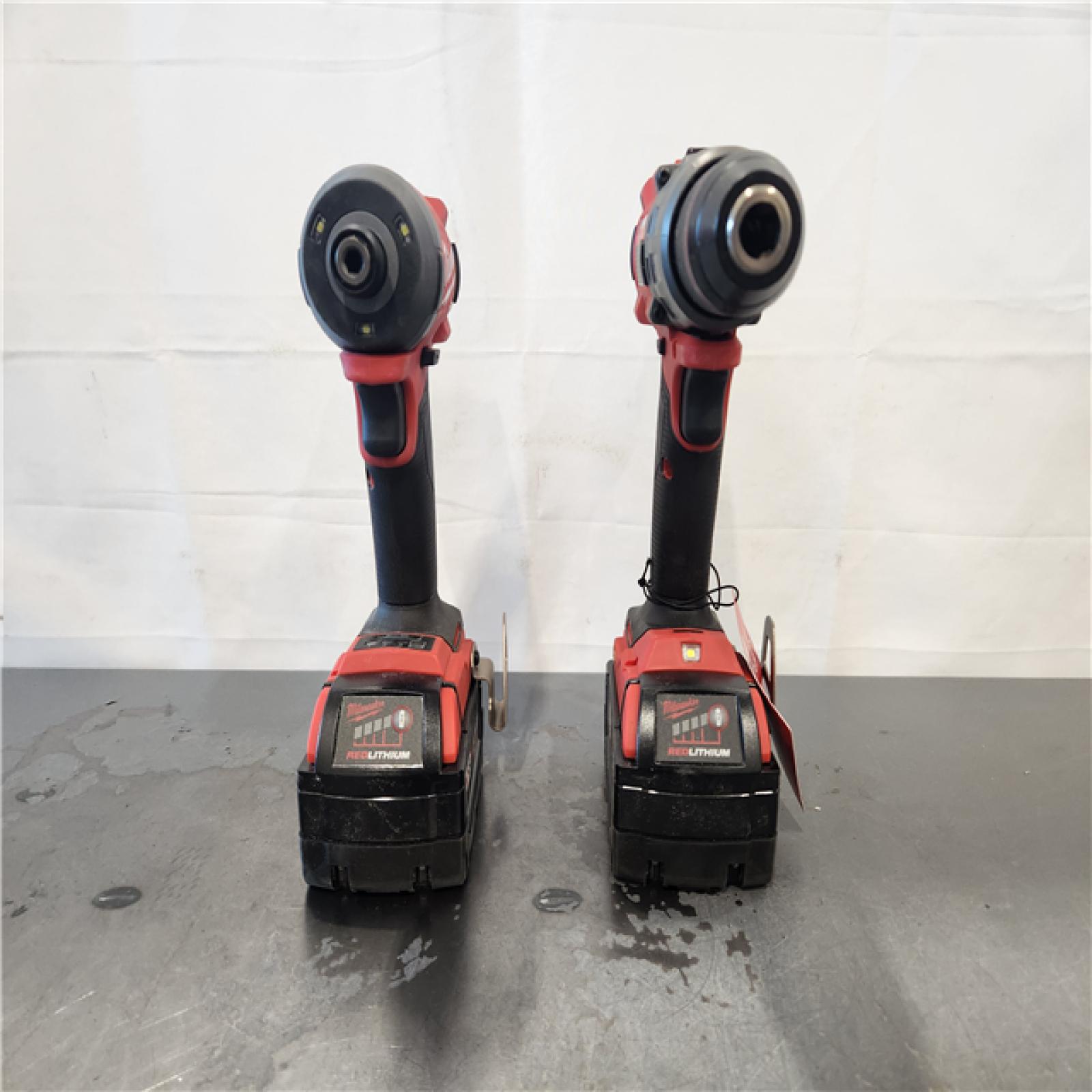 AS-IS- Milwaukee FUEL 18V Lithium-Ion Brushless Cordless Hammer Drill and Impact Driver Combo Kit