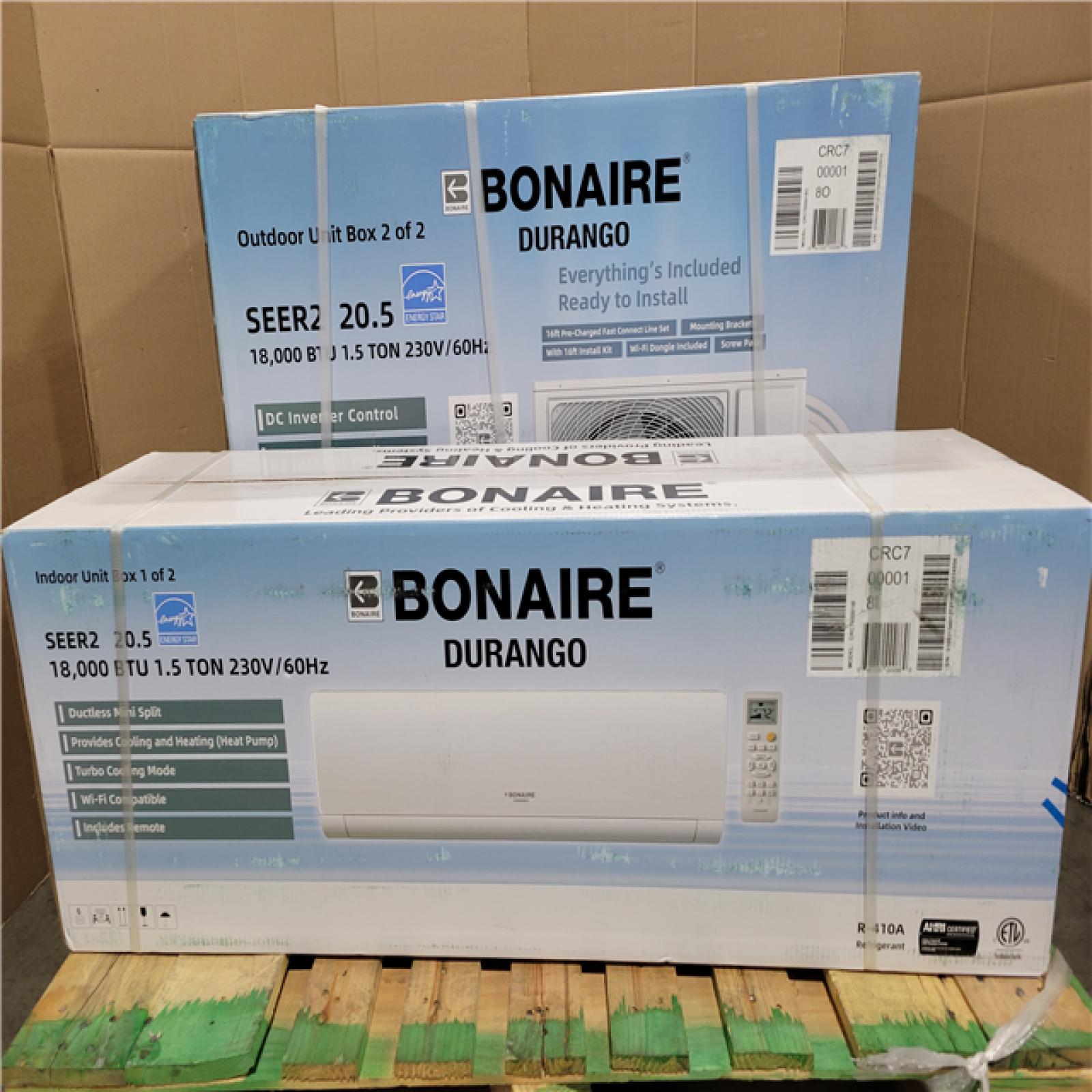 California NEW Bonaire Durango Split Air Conditioner (Damaged Boxes)