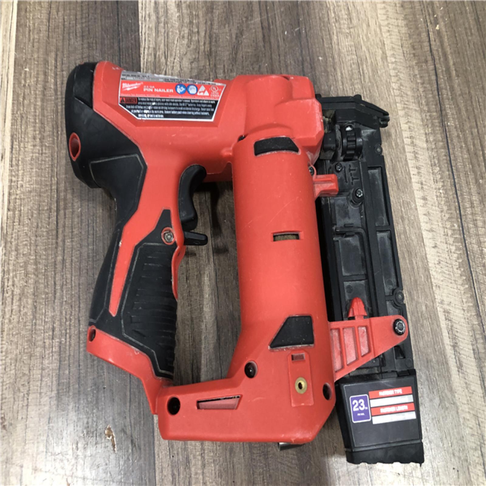 AS-IS Milwaukee 12-Volt 23-Gauge Lithium-Ion Cordless Pin Nailer (Tool-Only)
