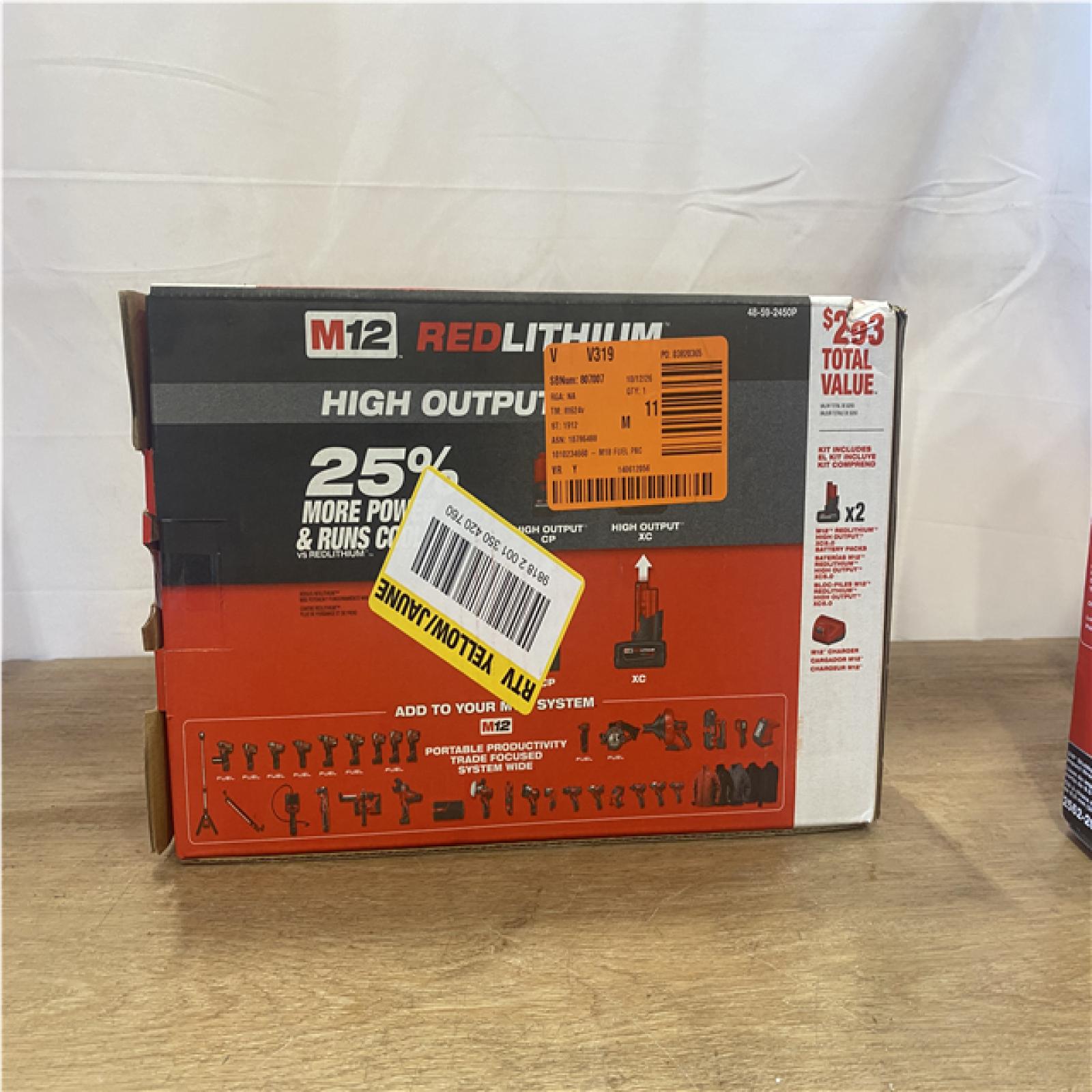 new Milwaukee 12V Lithium-Ion XC High Output 5.0 Ah Battery Pack (2-Pack) Starter Kit with Charger