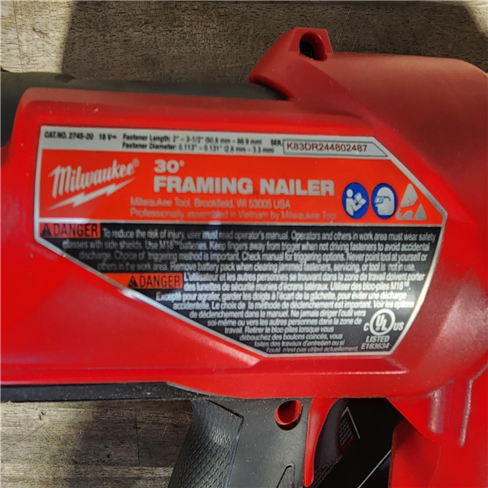 HOUSTON LOCATION - AS-IS M18 FUEL 3-1/2 in. 18-Volt 30-Degree Lithium-Ion Brushless Cordless Framing Nailer (Tool-Only)