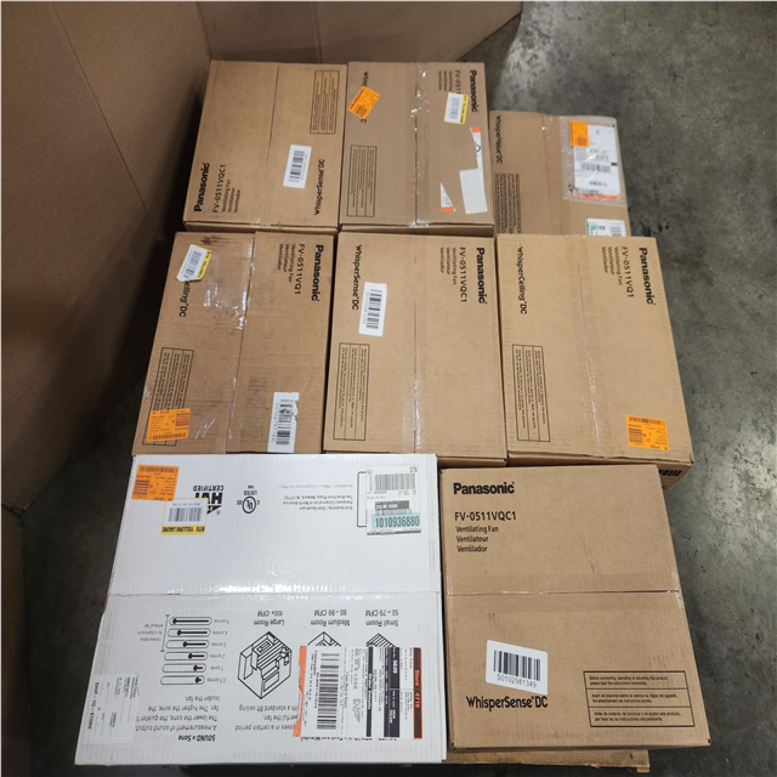 Phoenix NEW Mixed Panasonic Ventilator fans and Heaters Pallet (8-Total)
