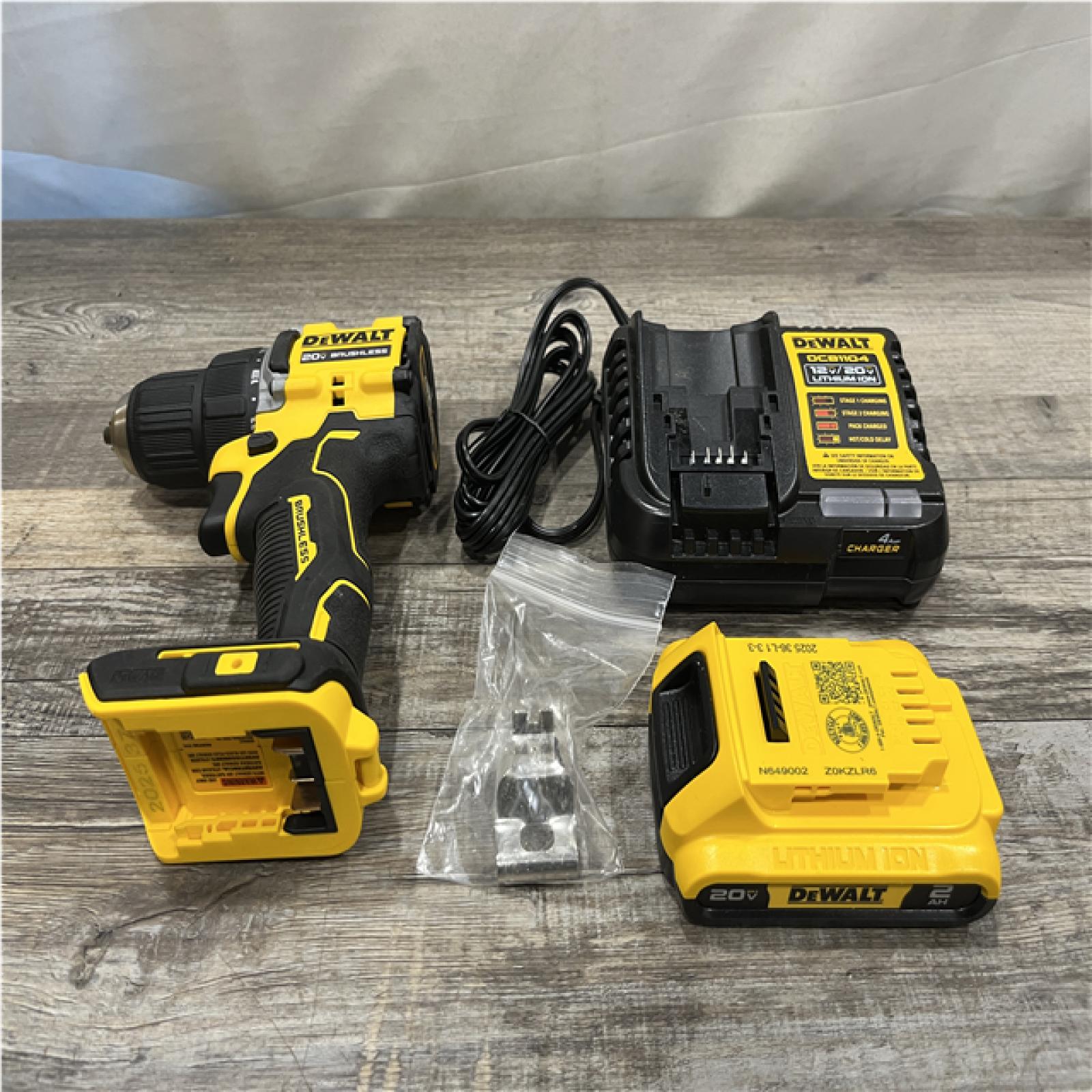 AS-IS DEWALT Atomic 20V Lithium-Ion Cordless Compact 1/2 in. Drill/Driver Kit