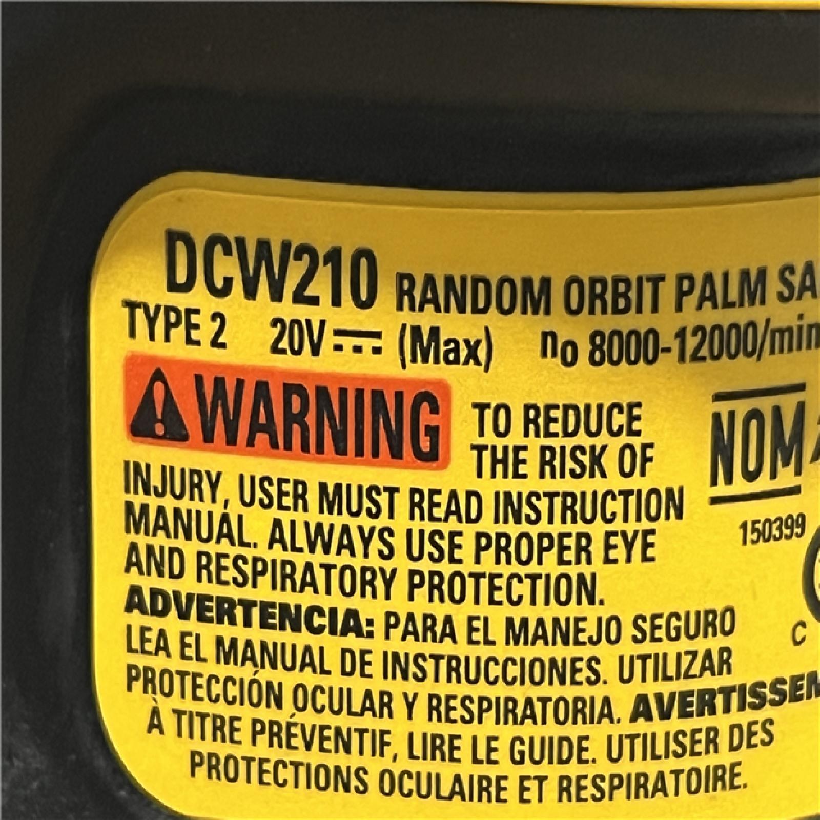 AS-IS DEWALT 20V MAX XR Cordless Brushless 5 in. Random Orbital Sander Kit