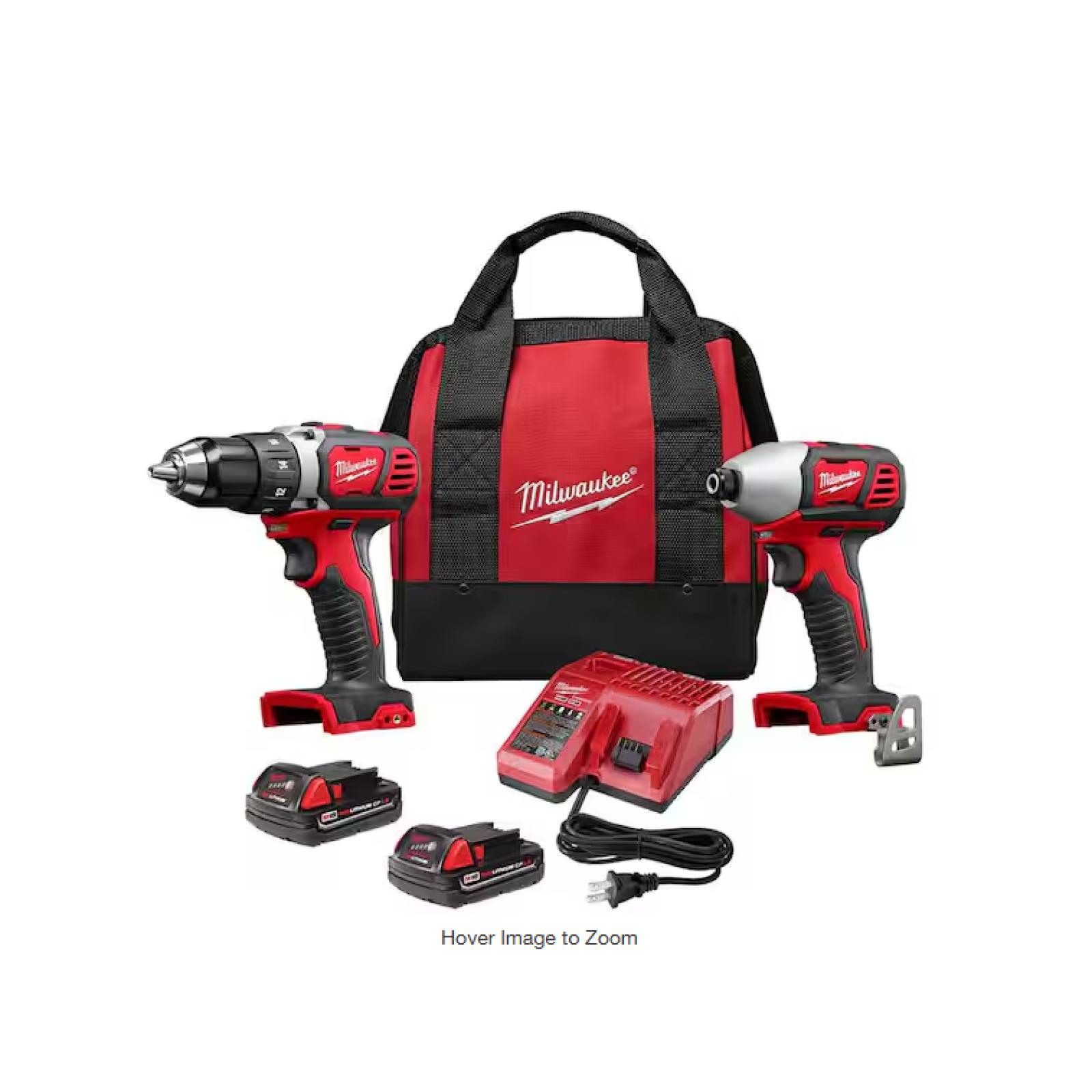 NEW! - Milwaukee M18 18V Lithium-Ion Cordless Drill Driver/Impact Driver Combo Kit