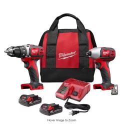 NEW! - Milwaukee M18 18V Lithium-Ion Cordless Drill Driver/Impact Driver Combo Kit