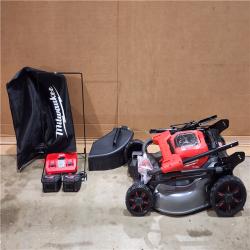 HOUSTON LOCATION - AS-IS M18 FUEL Brushless Cordless 21 in. Walk Behind Dual Battery Self-Propelled Mower W/(2) 12.0Ah Battery and Rapid Charger