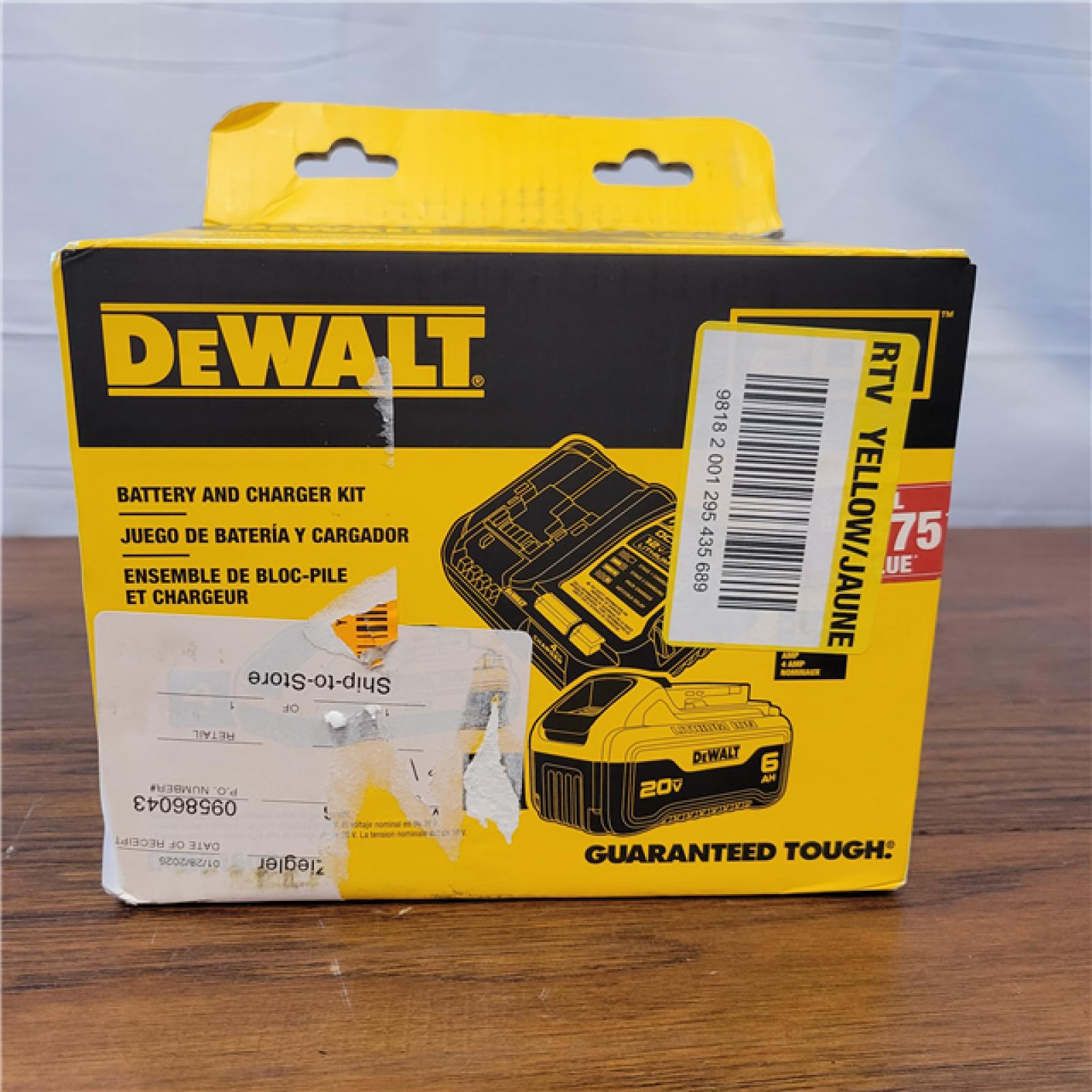 NEW DEWALT 20V MAX Lithium-Ion 6.0Ah and 4.0Ah Battery and Charger Starter Kit