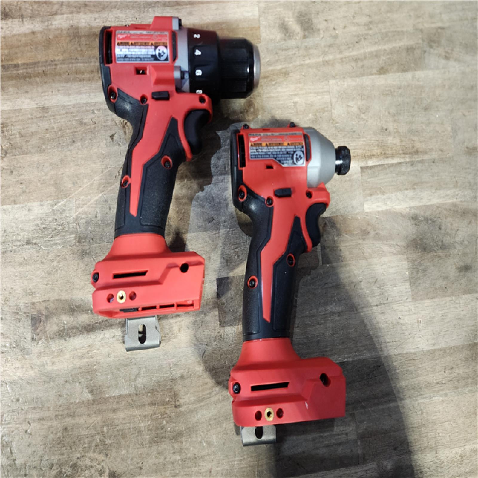 HOUSTON LOCATION - AS-IS Milwaukee M18 18V Lithium-Ion Brushless Cordless Compact Drill/Impact Combo Kit (2-Tool) W/(2) 2.0 Ah Batteries  Charger & Bag