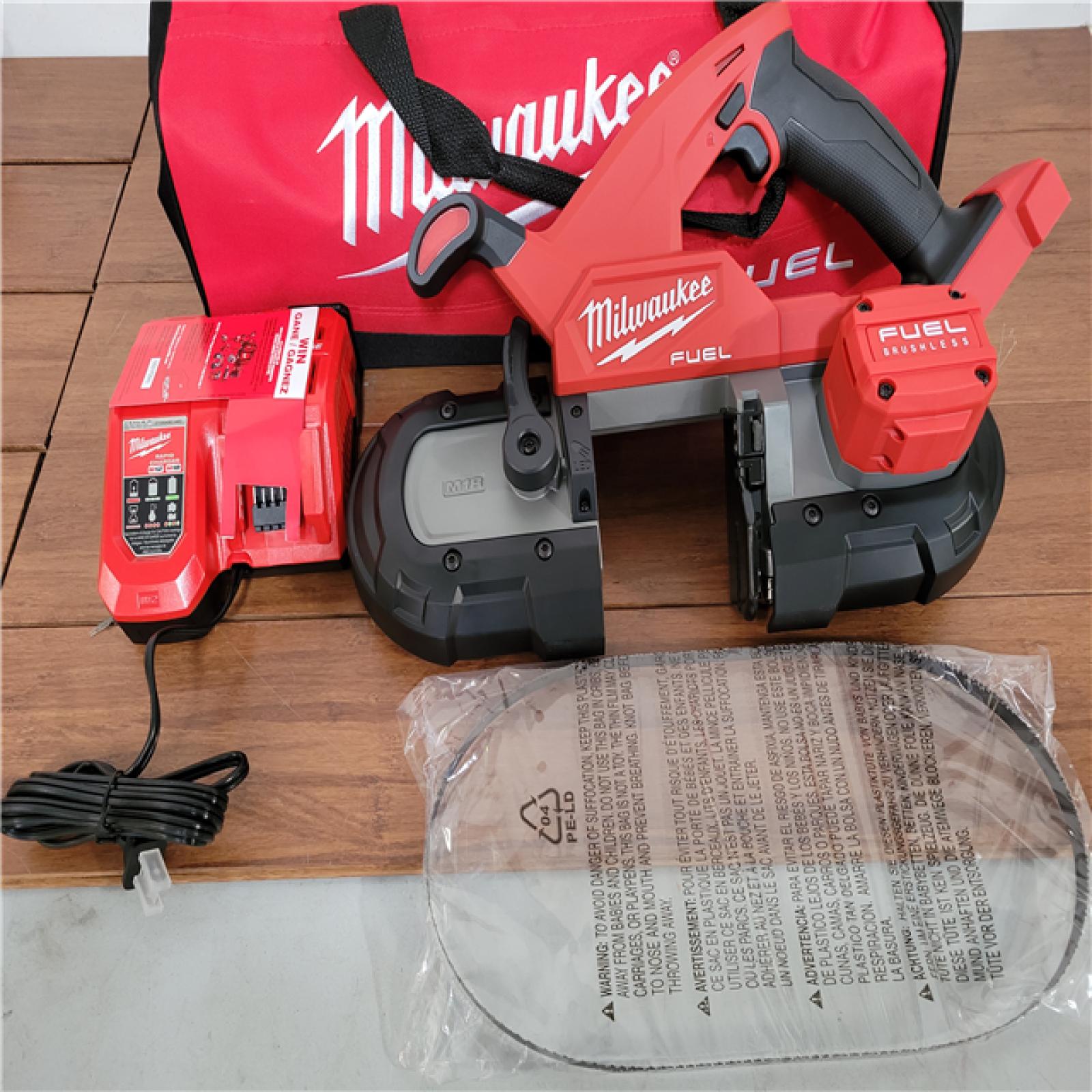 California AS-IS Milwaukee Compact Band Saw Kit  includes (1) Charger (No Battery)