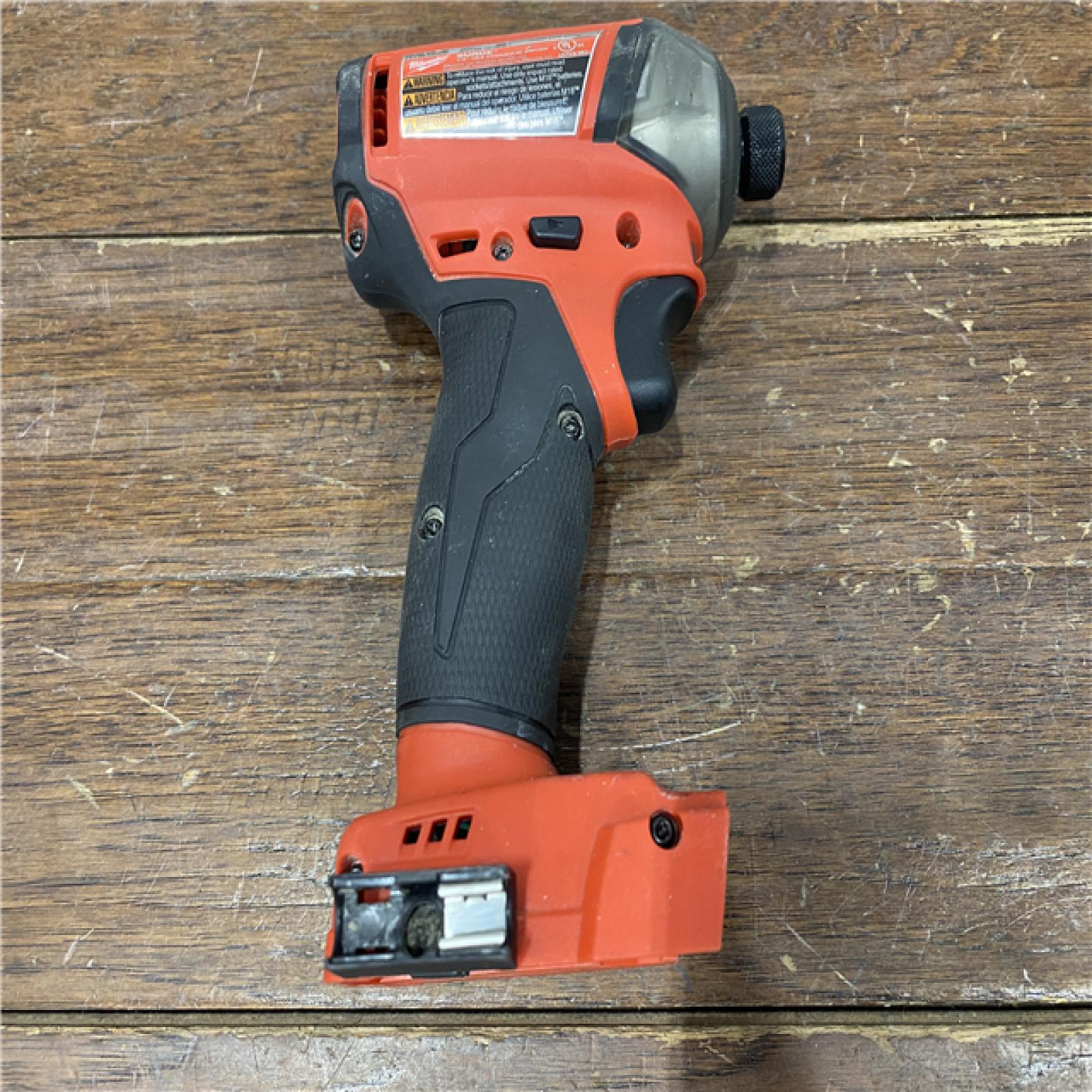 AS-IS Milwaukee 2953-20 18V Lithium-Ion Brushless Cordless 1/4   Hex Impact Driver Bare Tool  Red