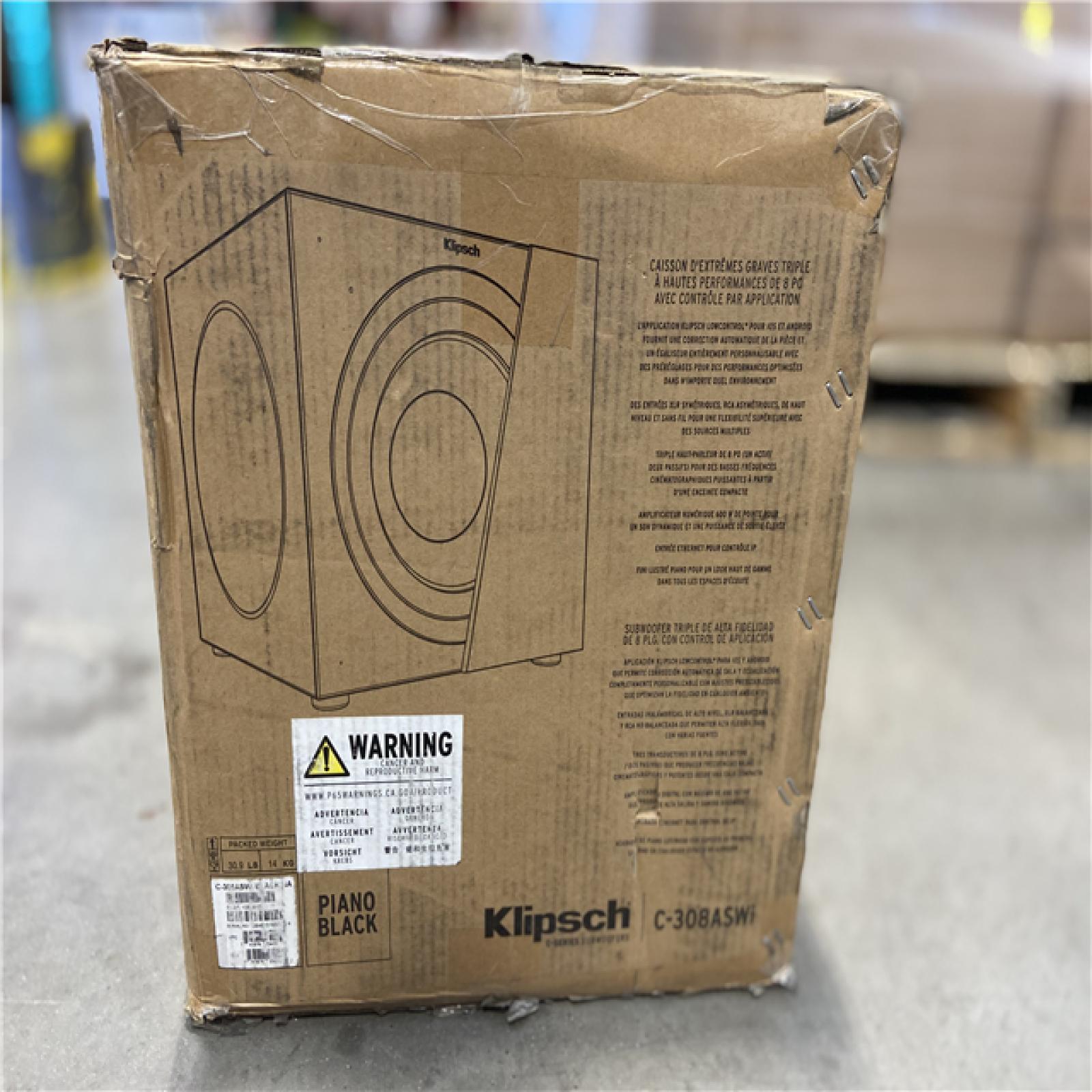 DALLAS LOCATION - Klipsch C-308ASWi Subwoofer with 8 Front-Firing Cerametallic Driver