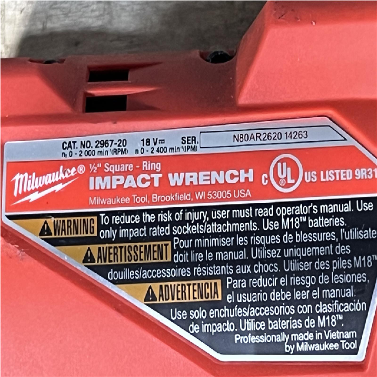 Houston Locations AS-IS Milwaukee FUEL 18V Lithium-Ion Brushless Cordless 1/2 in. Impact Wrench with Friction Ring (Tool-Only)