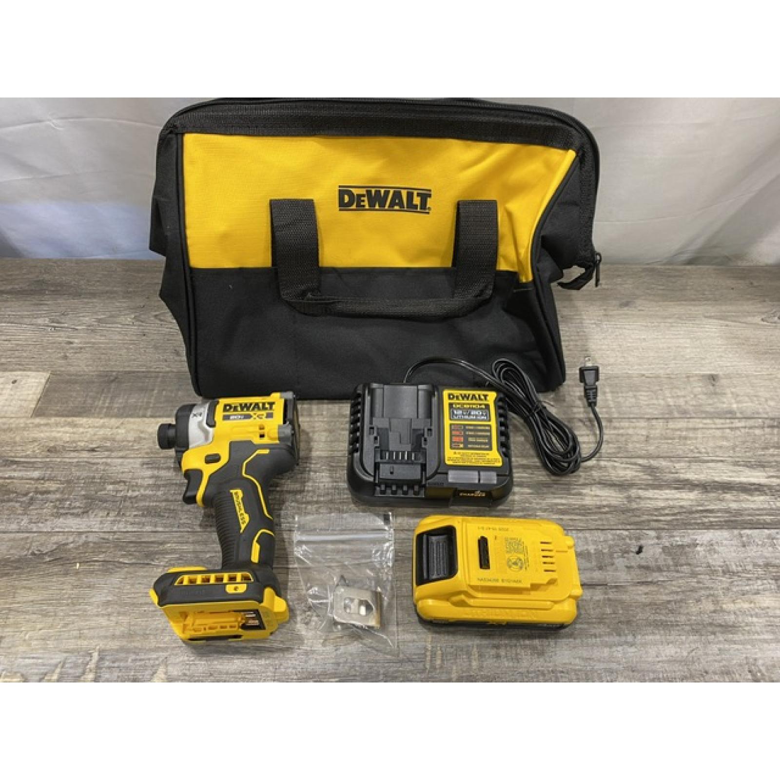 AS-IS DEWALT 20V MAX XR Lithium-Ion Brushless Cordless 3-Speed High Torque 1/4 in. Impact Driver Kit