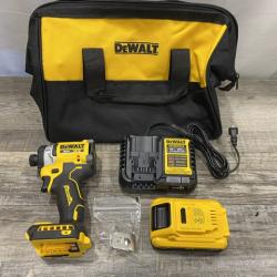 AS-IS DEWALT 20V MAX XR Lithium-Ion Brushless Cordless 3-Speed High Torque 1/4 in. Impact Driver Kit