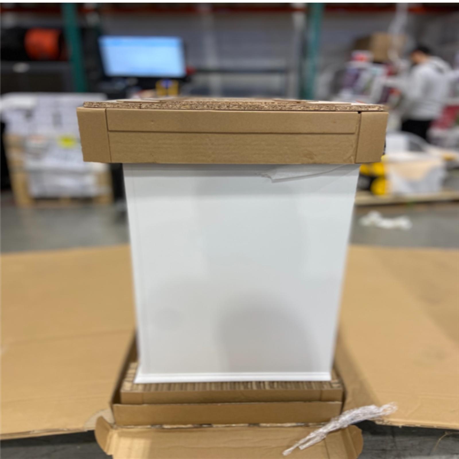 DALLAS LOCATION - Glacier Bay Tobana 42 in. Single Sink Beige Bath Vanity with White Engineered Marble Top (Assembled)