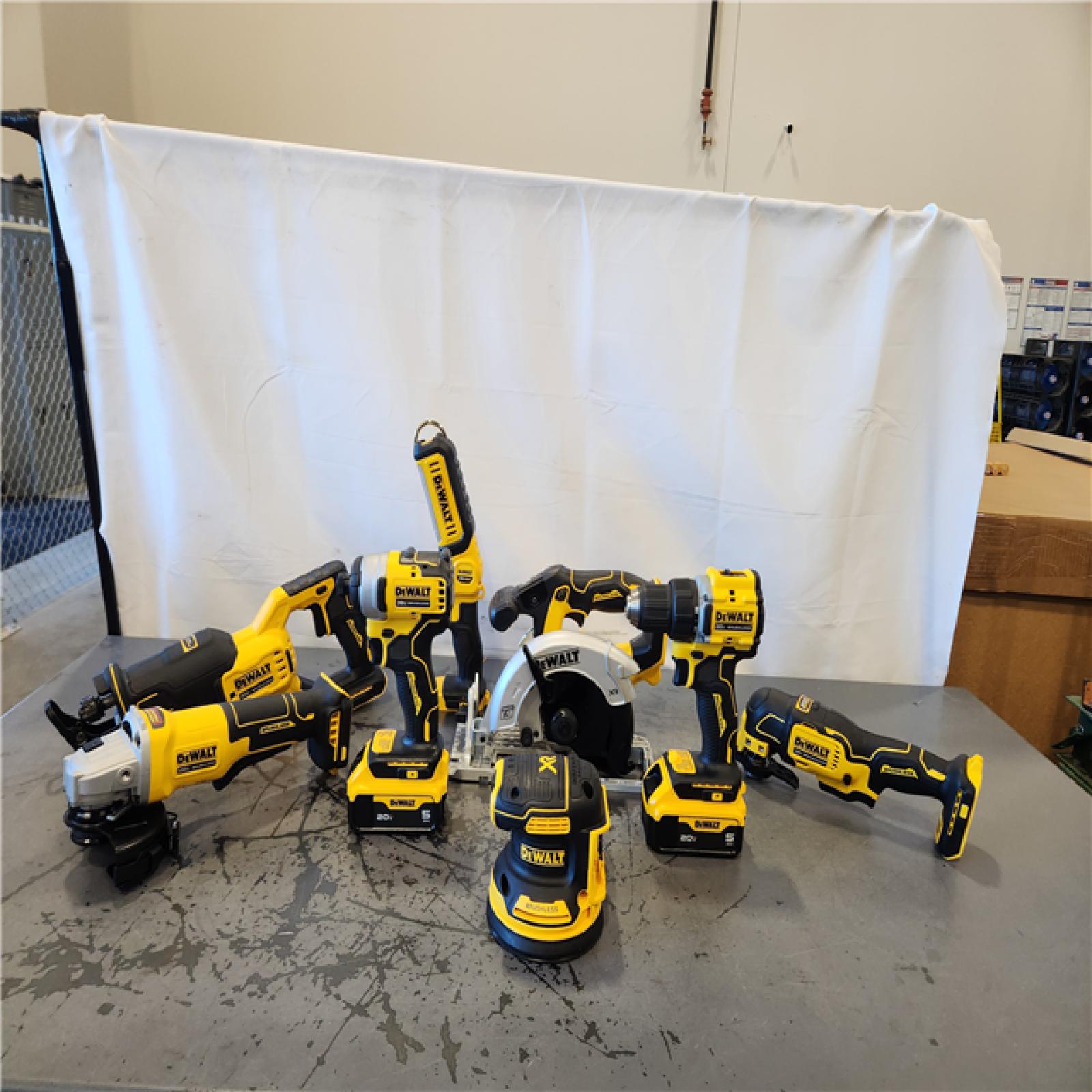 AS-IS- 20V Lithium-Ion Cordless 8-Tool Combo Kit with (2) 5.0 Ah Batteries and Charger