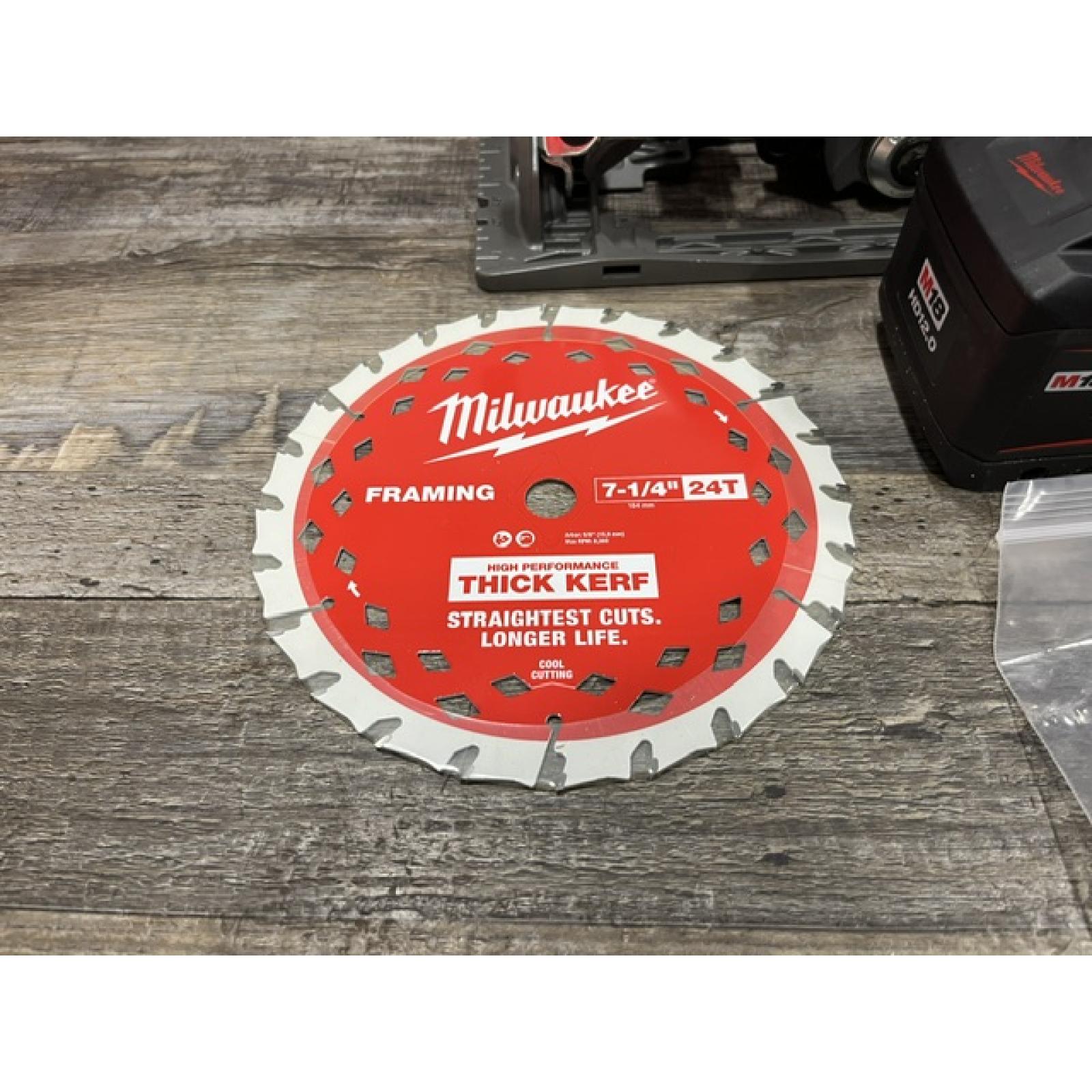 AS-IS Milwaukee FUEL ONE-KEY 18V Lithium-Ion Cordless 7-1/4 in. Rear Handle Circular Saw Kit
