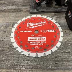 AS-IS Milwaukee FUEL ONE-KEY 18V Lithium-Ion Cordless 7-1/4 in. Rear Handle Circular Saw Kit