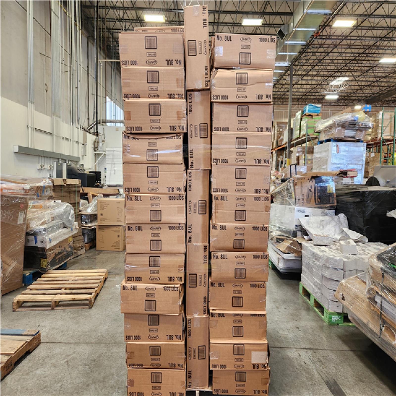 Phoenix Location DART White Disposable Plastic Cup Lids Pallet 1000 Per Box (91 Boxes)