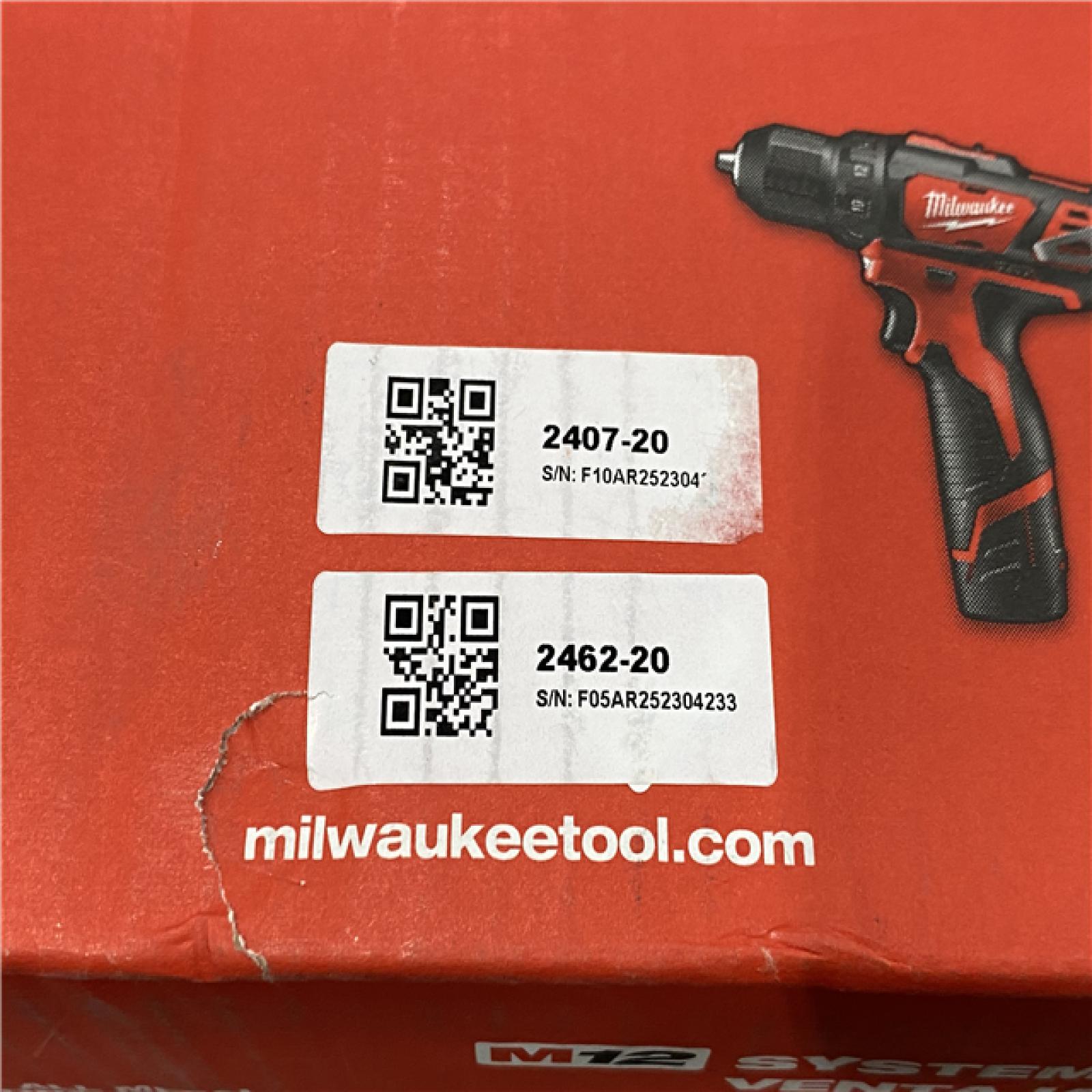 NEW - Milwaukee 12V Lithium-Ion Cordless Drill Driver/Impact Driver Combo Kit
