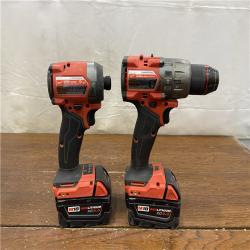 AS-IS MILWAUKEE M18 FUEL 18V Lithium-Ion Brushless Cordless Hammer Drill and Impact Driver Combo Kit (2-Tool) with 2 Batteries