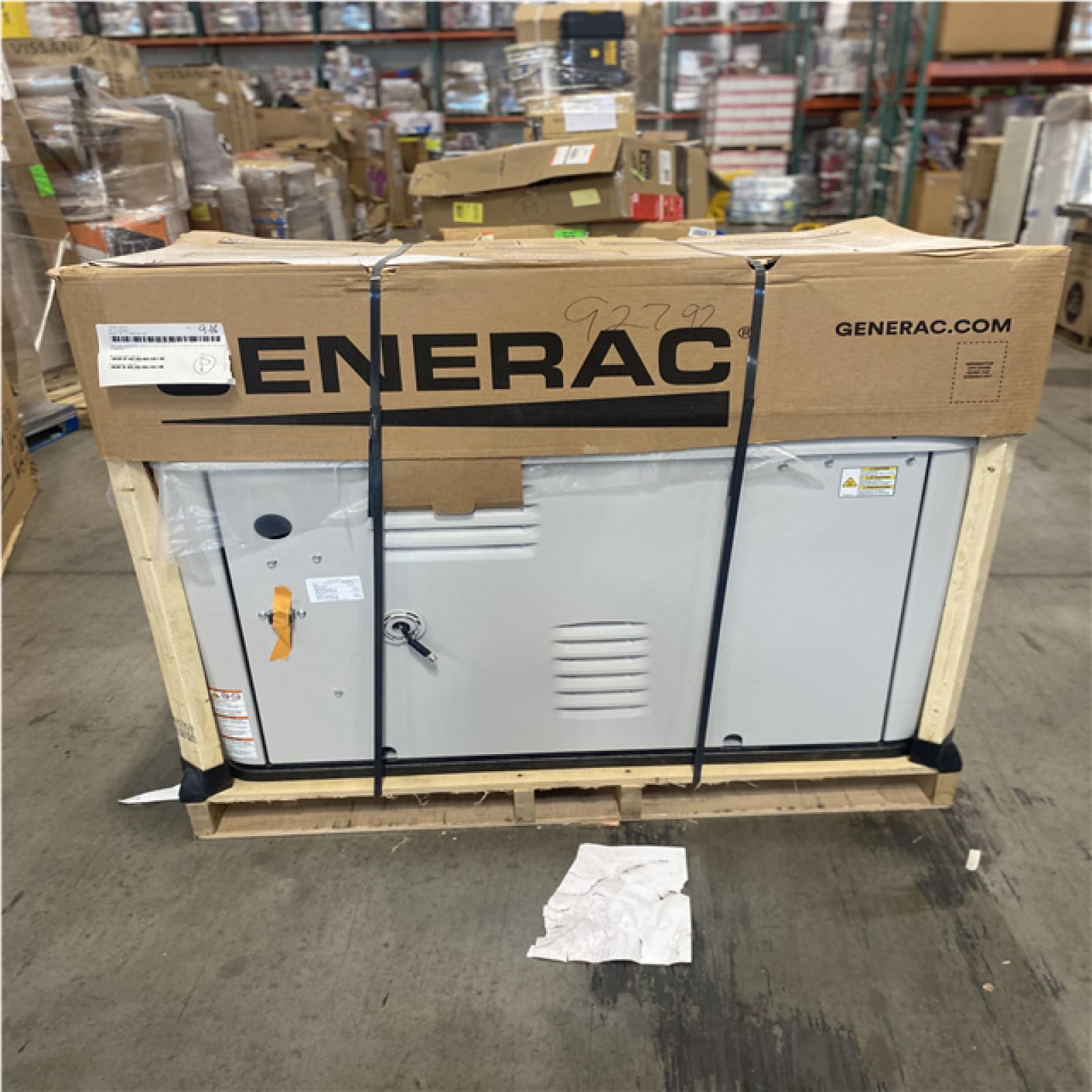 DALLAS LOCATION- Generac 24kW Natural Gas or Propane Generator and 200 Amp Transfer Switch