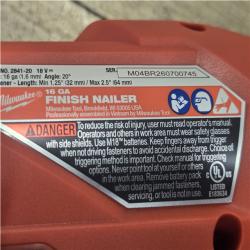 AS-IS - Milwaukee FUEL 18-Volt Lithium-Ion Brushless Cordless Gen II 16-Gauge Angled Finish Nailer (Tool-Only)