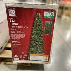 DALLAS LOCATION - Home Accents Holiday 12 ft. Jackson Noble Fir LED Pre-Lit Artificial Christmas Tree	