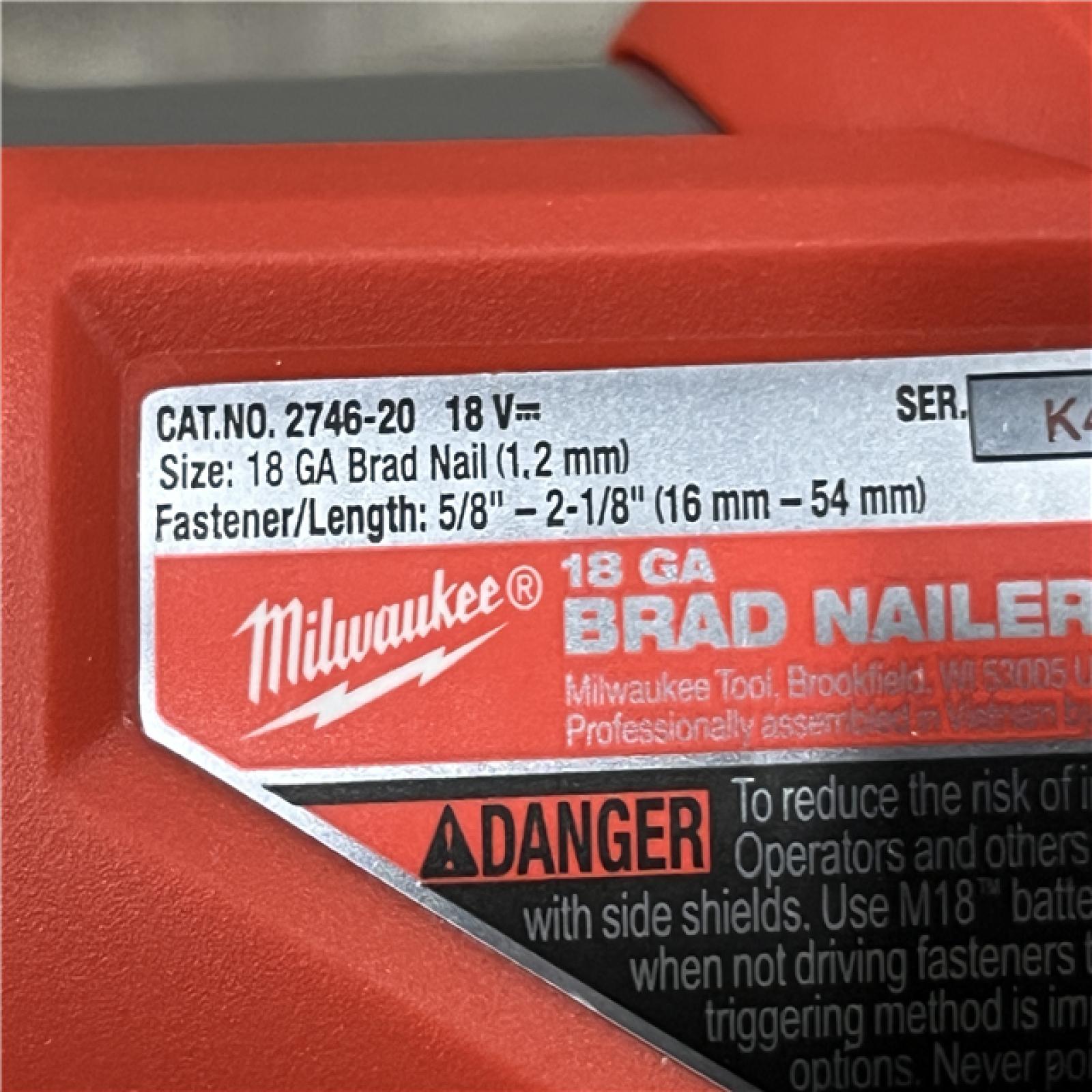 AS-IS Milwaukee FUEL 18-Volt Lithium-Ion Brushless Cordless Gen II 18-Gauge Brad Nailer (Tool-Only)