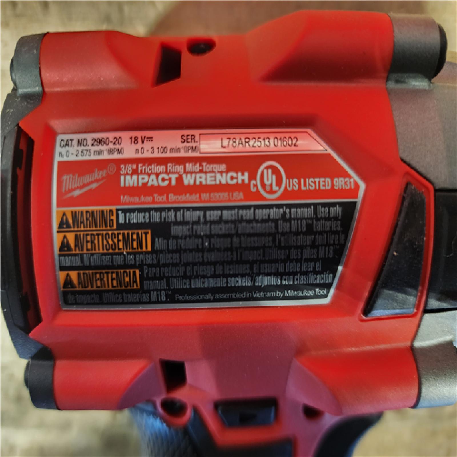 HOUSTON LOCATION - AS-IS M18 FUEL GEN-2 18V Lithium-Ion Mid Torque Brushless Cordless 3/8 in. Impact Wrench with Friction Ring (Tool-Only)
