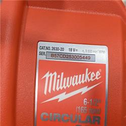 AS-IS Milwaukee 18V Lithium-Ion Cordless 6-1/2 in. Circular Saw (Tool-Only)
