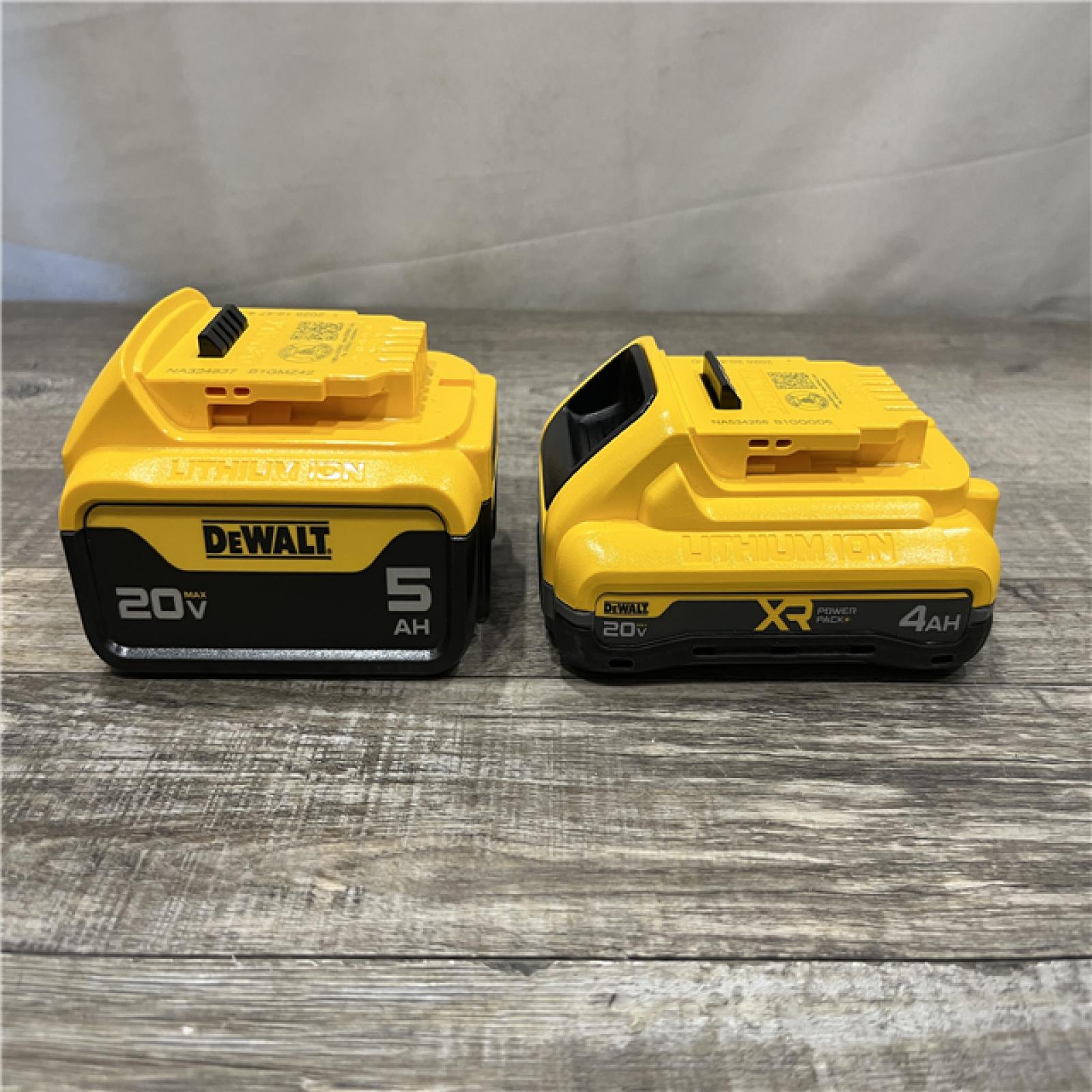 AS-IS DEWALT 20V MAX Lithium-Ion Starter Kit with 4.0 Ah and 5.0 Ah Batteries and Charger