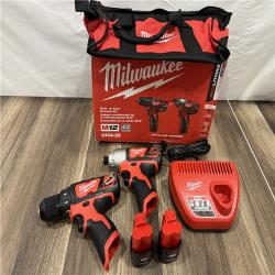 GOOD  Milwaukee M12 12V Lithium-Ion Cordless Drill Driver/Impact Driver Combo Kit with Two 1.5Ah Batteries, Charger and Bag (2-Tool)
