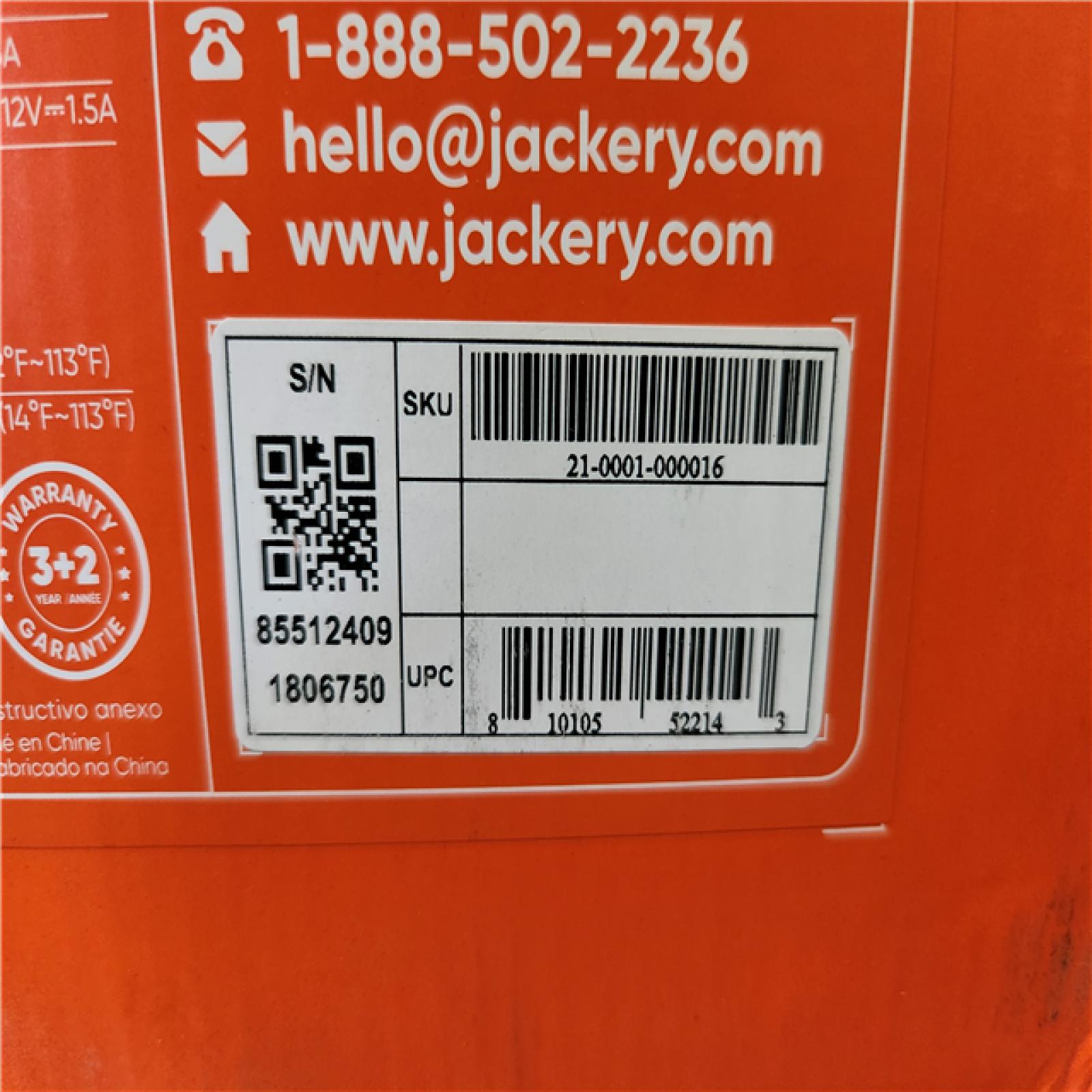 Phoenix Location NEW Jackery Solar Generator Explorer 2000 Plus 2042.8Wh/ 3000W Model No. Je-2000C (SEALED)