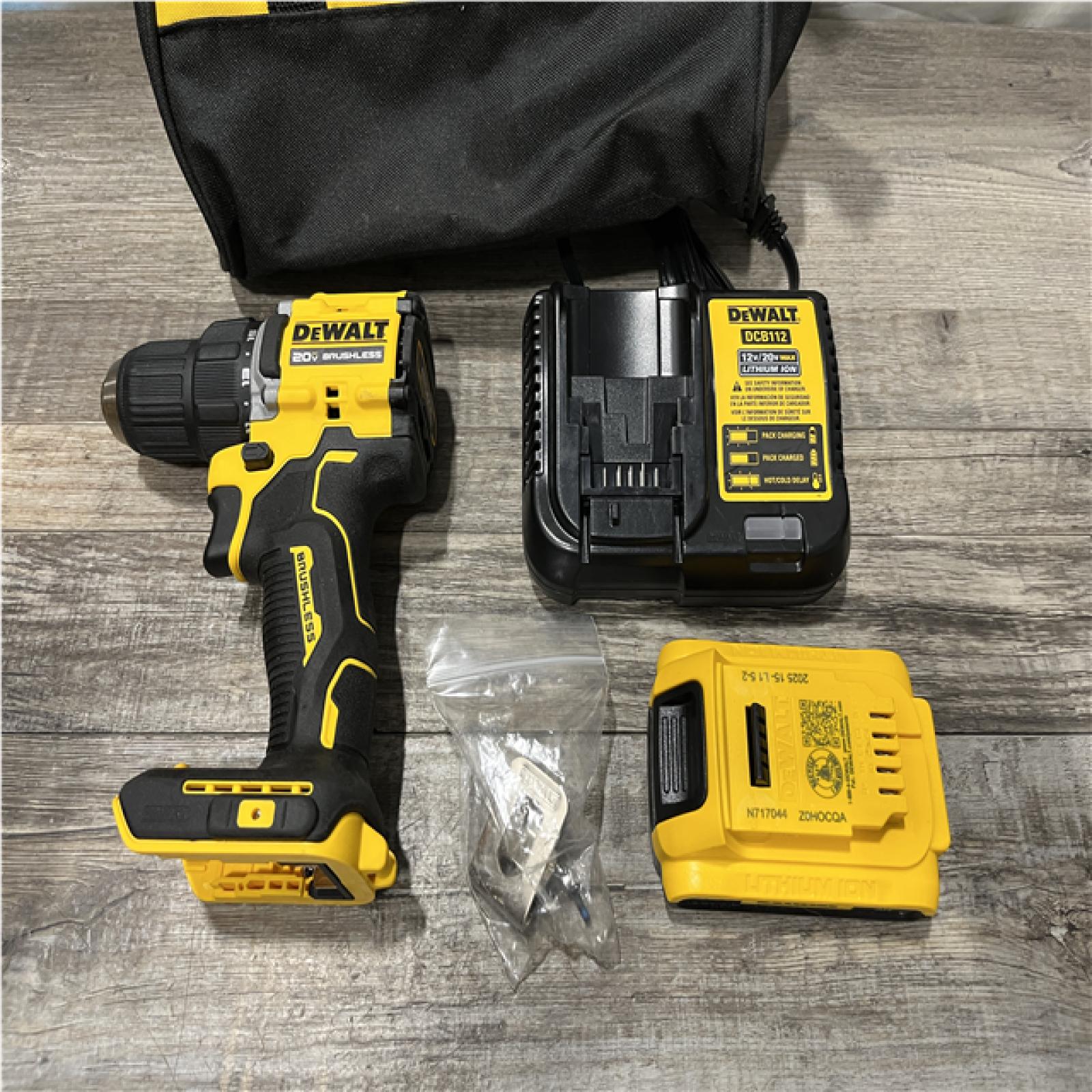 AS-IS DEWALT Atomic 20V Lithium-Ion Cordless Compact 1/2 in. Drill/Driver Kit