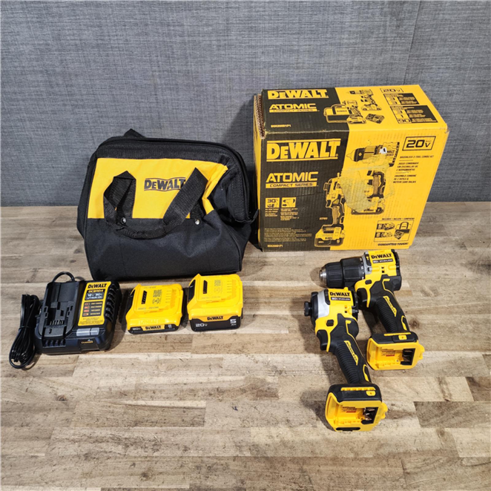 HOUSTON LOCATION - AS-IS DEWALT ATOMIC 20V MAX Lithium-Ion Cordless 2-Tool Combo Kit