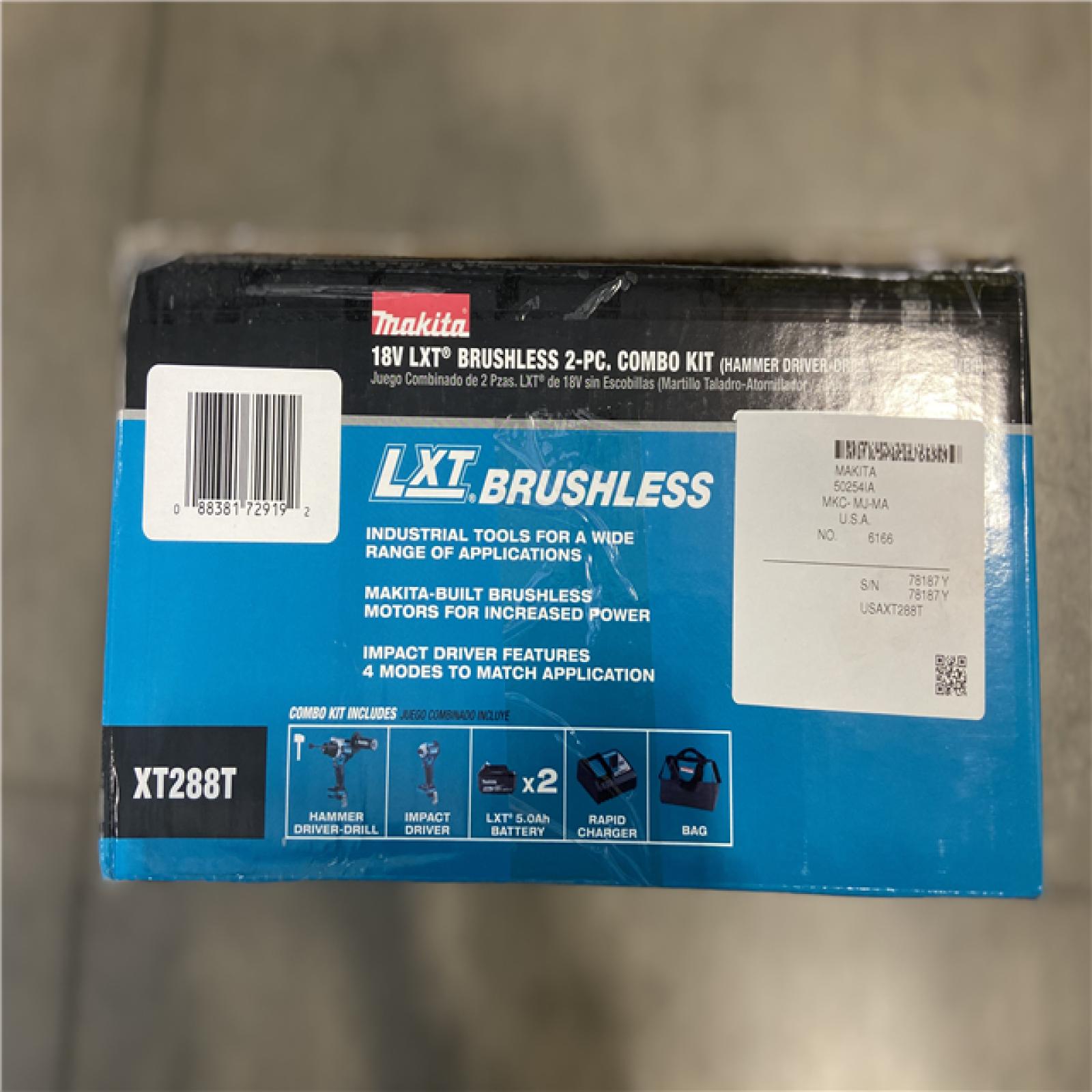 NEW! - Makita 18V LXT Lithium-Ion Brushless Cordless Combo Kit 5.0 Ah (2-Piece)