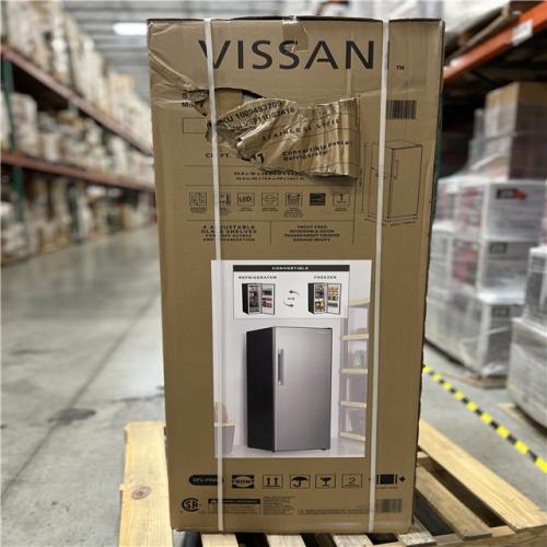 DALLAS LOCATION - AS-IS Vissani 24 in. 11 cu. ft. Convertible Auto Defrost Garage Ready Upright Freezer/Refrigerator in Stainless Steel  Energy Star