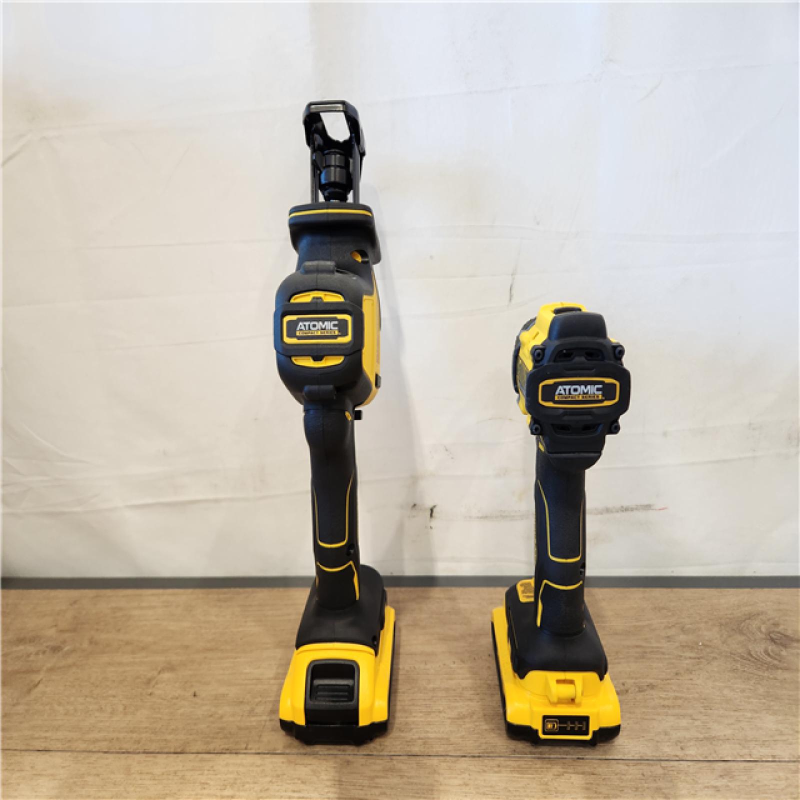 AS-IS- DeWalt ATOMIC 20V MAX Lithium-Ion Cordless 2-Tool Combo Kit with 2-Batteries  Charger and Bag