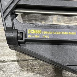AS-IS DEWALT 20V MAX XR 16-Gauge Electric Cordless Angled Finishing Nailer Kit