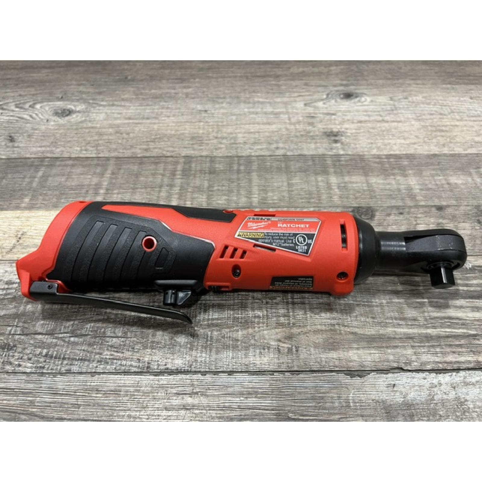 AS-IS Milwaukee 12V Lithium-Ion Cordless 3/8 in. Ratchet (Tool-Only)