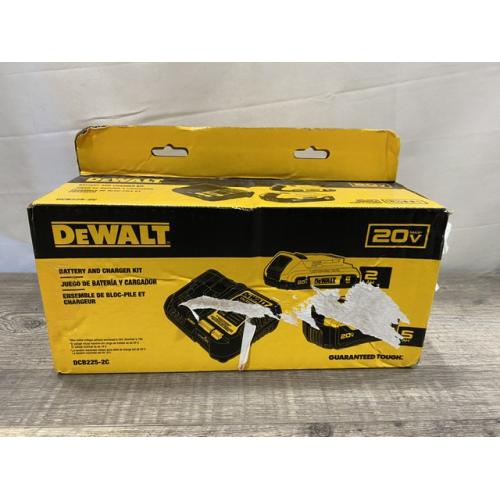 NEW - DEWALT 20V MAX Lithium-Ion Battery Kit with 5.0Ah and 2.0Ah Battery and Charger