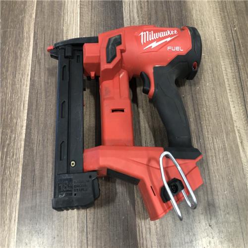 AS-IS Milwaukee  FUEL 18-Volt Lithium-Ion Brushless Cordless 18-Gauge 1/4 in. Narrow Crown Stapler (Tool-Only)