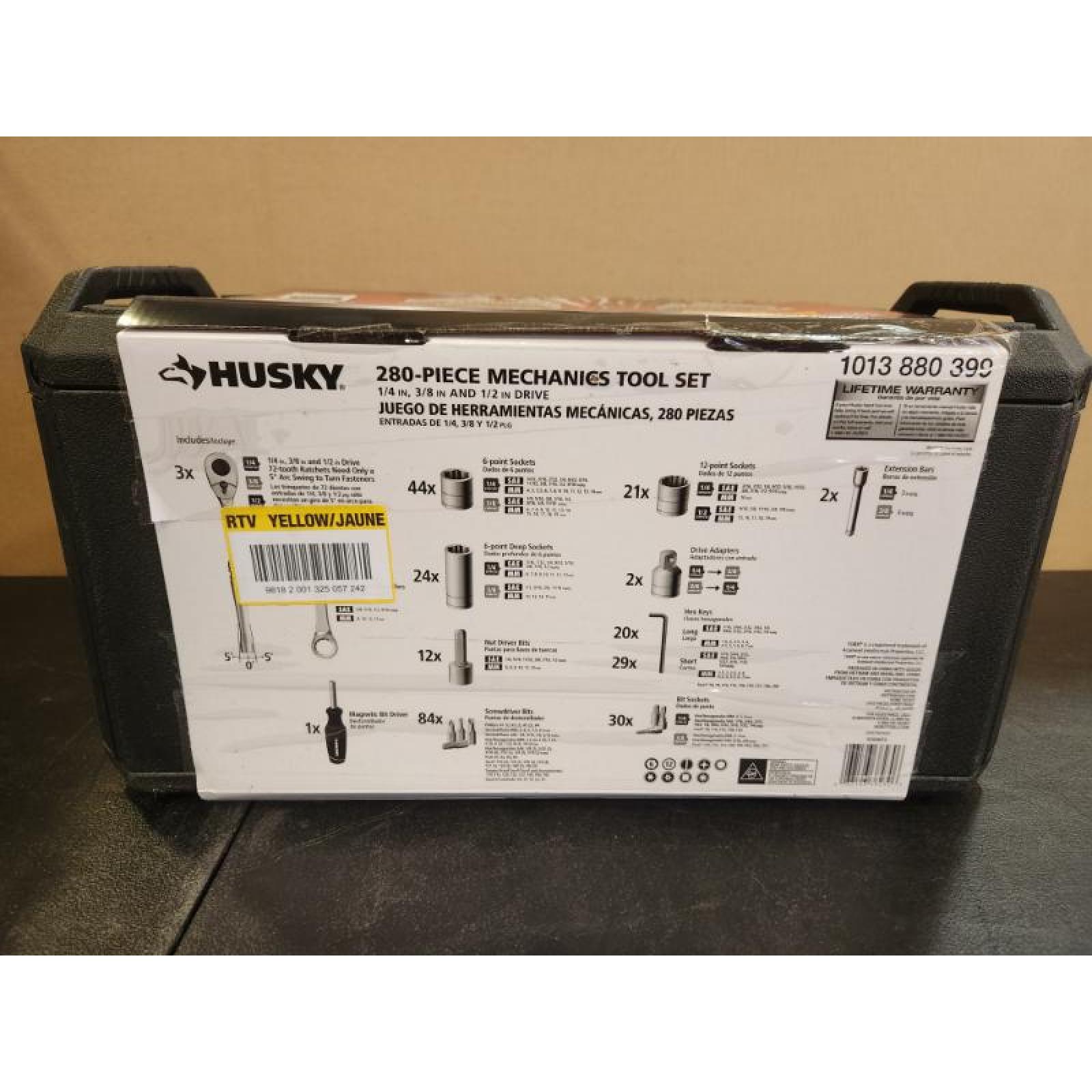 Phoenix NEW Husky 280-Piece SAE/Metric Mechanics Tool Set with Tool Box (SEALED)