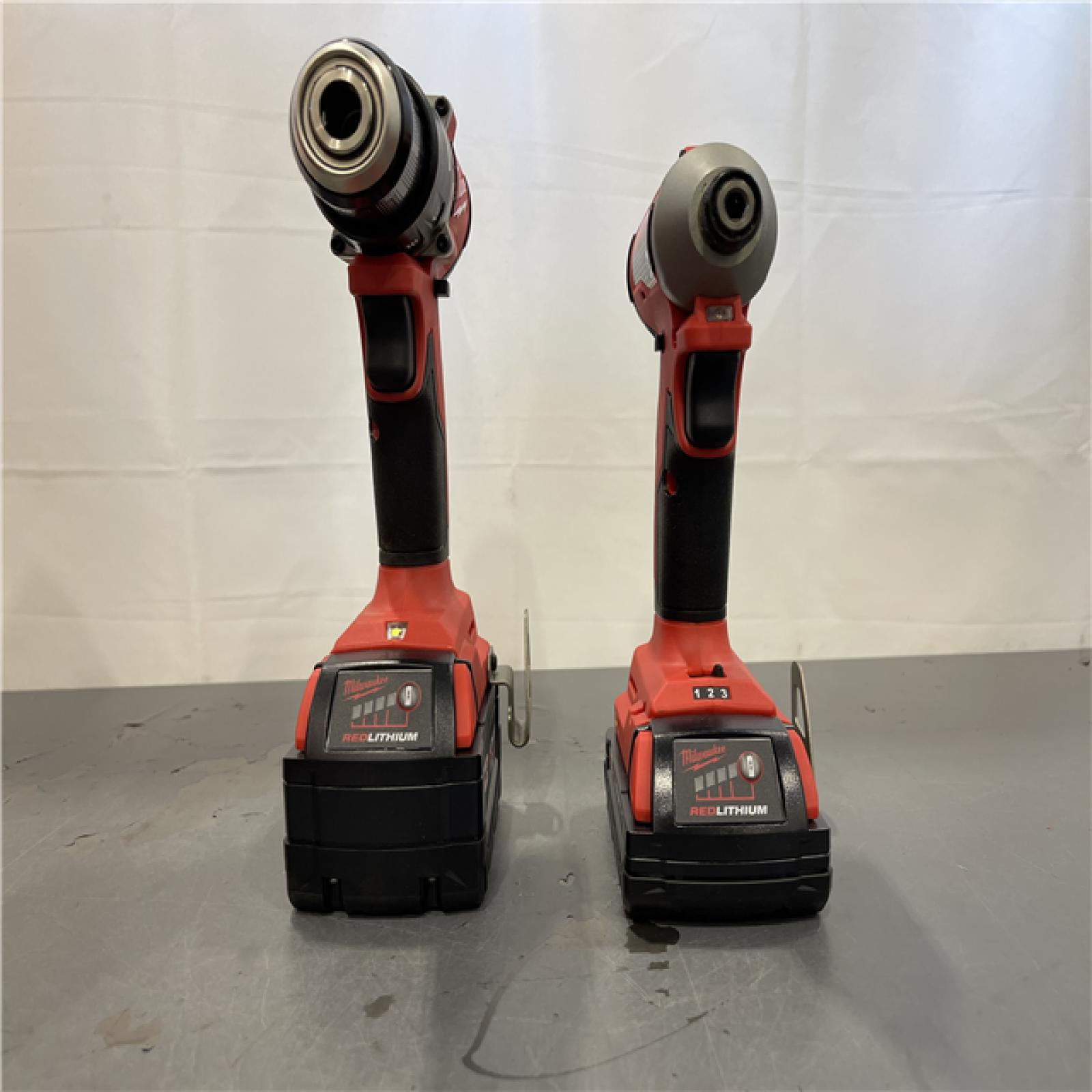 AS-IS - Milwaukee M18 18-Volt Lithium-Ion Brushless Cordless Compact Hammer Drill/Impact Combo Kit