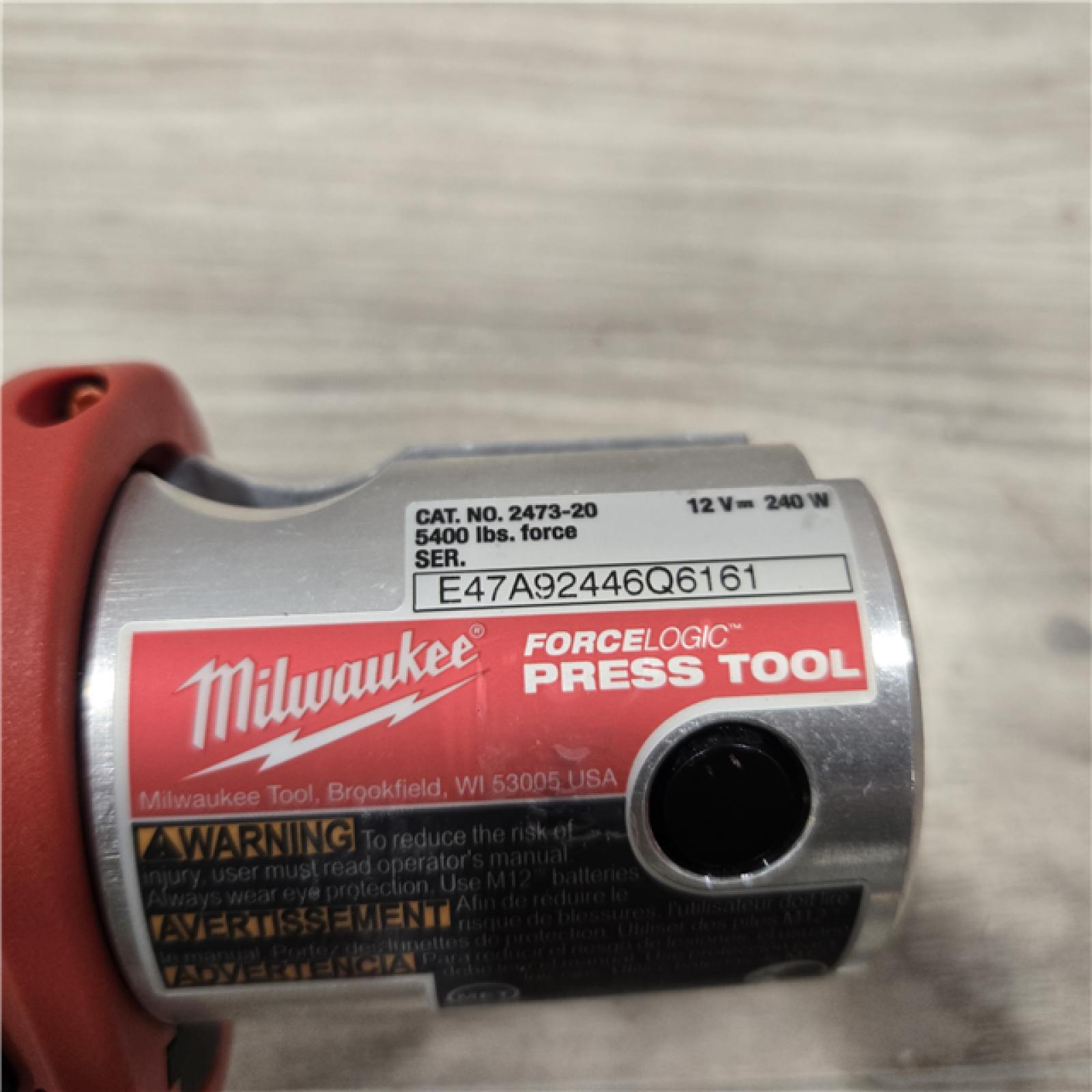 AS-IS MILWAUKEE 12V Force Logic Cordless Press Tool Kit