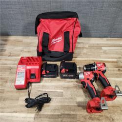 HOUSTON LOCATION - AS - IS Milwaukee 18-Volt Lithium-Ion Brushless Cordless Compact Hammer Drill/Impact Combo Kit