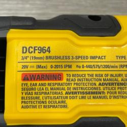 AS-IS DEWALT 20v Max Xr Brushless Cordless 3/4in High Torque Impact Wrench W/ Anvil Kit & Powerstack