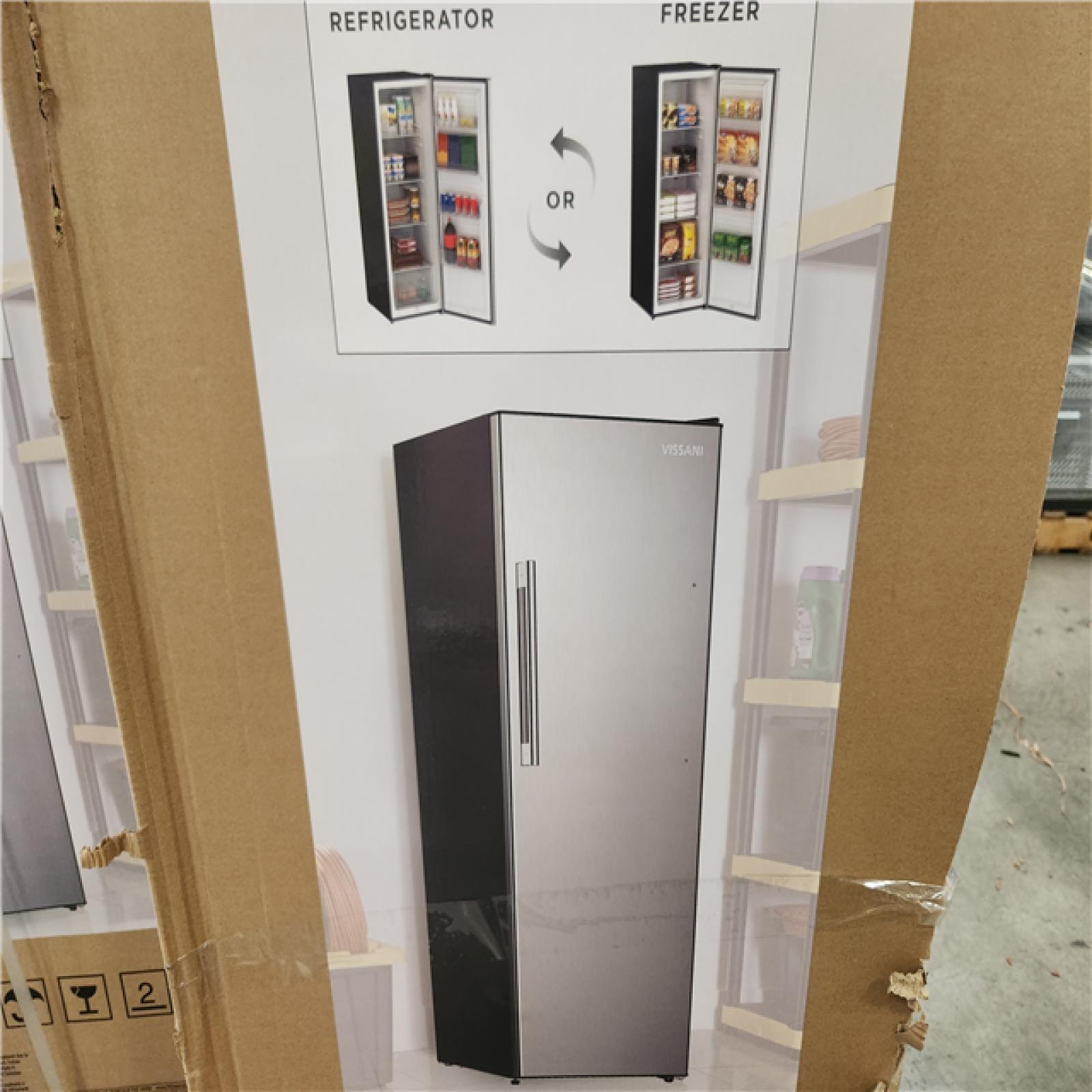 PhoenixLocation (2) Vissani 11 cu. ft. Convertible Auto Defrost Garage Ready Upright Freezer/Refrigerator in Stainless Steel, Energy Star